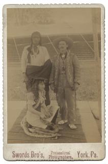 Appraisal: Frontiersman Native American Chief and Snake Charmer Photo York Penn