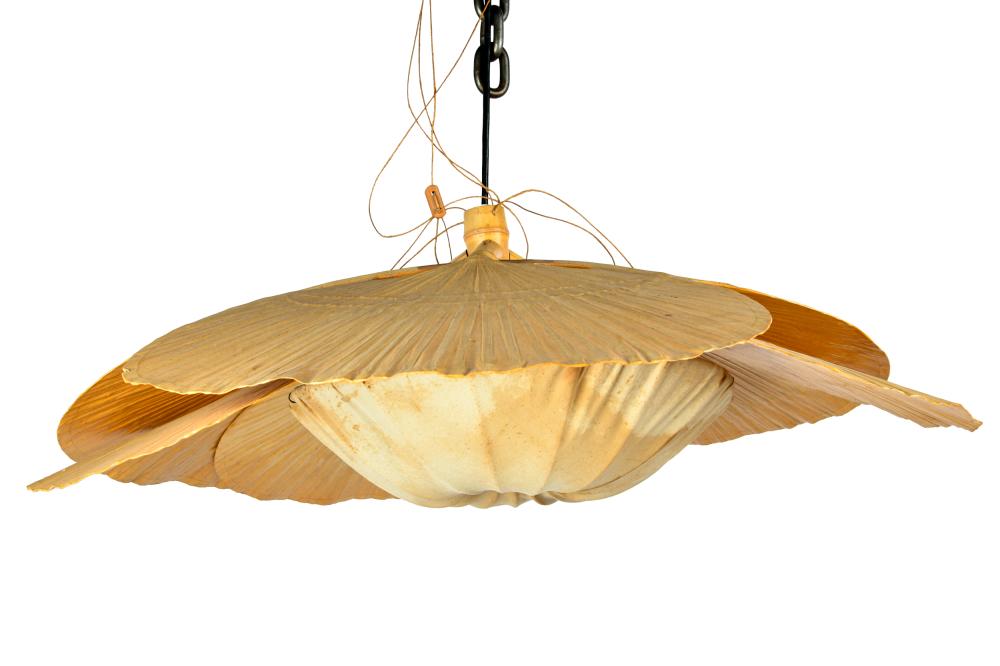 Appraisal: INGO MAUER UCHIWA FAN CHANDELIERCondition areas of discoloration foxing and