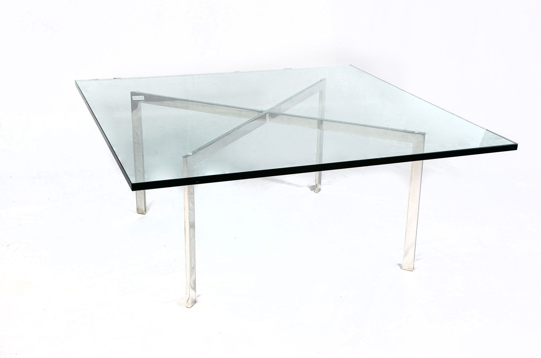 Appraisal: LUDWIG MIES VAN DER ROHE COFFEE TABLE Thick glass top