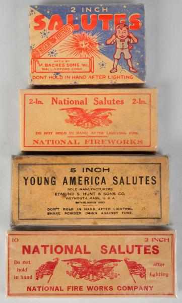 Appraisal: Lot of Salute Firecracker Boxes Includes x Young America National