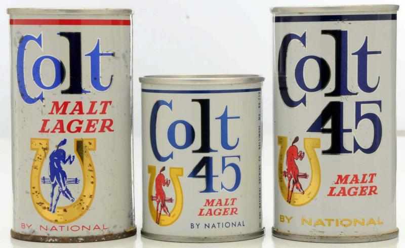 Appraisal: Colt Malt Lager Beer Cans Commonwealth of VA tax stamps