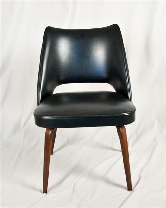 Appraisal: Black Danish Side Chair with bentwood legs in the style