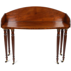 Appraisal: A Regency Mahogany Bow Front Dressing Table TH CENTURY Height