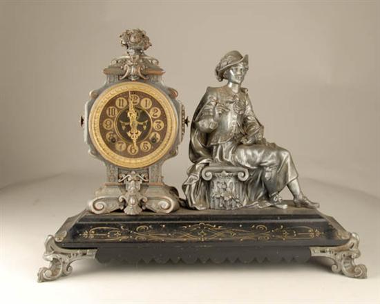 Appraisal: Ansonia Rubens Clock some flaking to base day time and