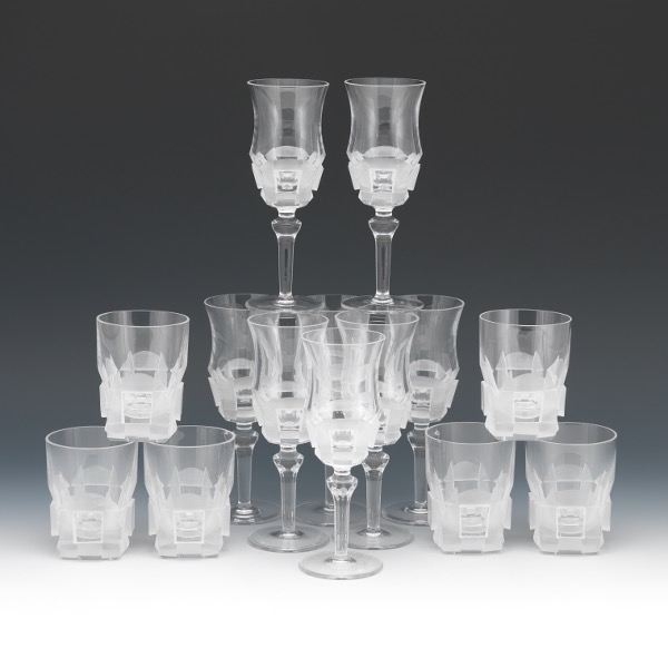 Appraisal: ARTISAN MADE CRYSTAL TUMBLERS AND STEMWARE GERNOT SCHLUIFER - tumblers