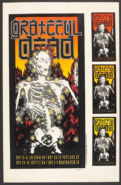 Appraisal: A Rock Scully-owned Alton Kelley signed Grateful Dead concert poster