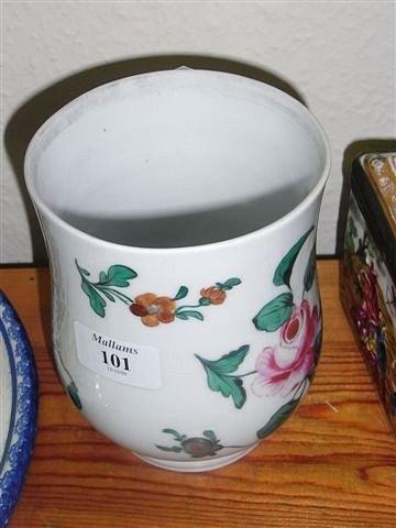 Appraisal: A LARGE HAND PAINTED DRESDEN CUP with rose decoration high