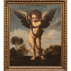 Appraisal: Italian School th th Century Cupid with Bow oil on