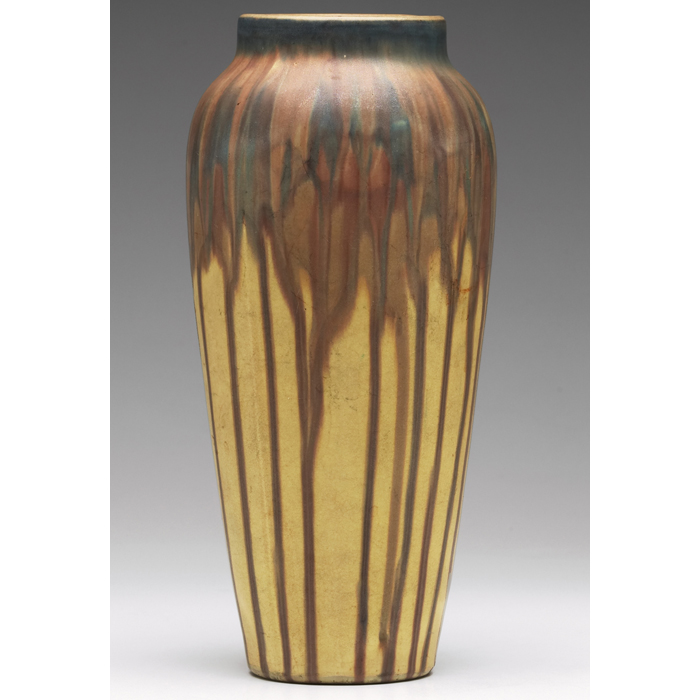 Appraisal: Zane Ware vase attribution shouldered and tapered shape with a