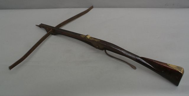 Appraisal: An antique sporting crossbow the steel bow with steel furniture