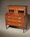 Appraisal: Federal Satinwood Inlaid and Rosewood Crossbanded Mahogany Lady's Secretary-Bookcase Massachusetts