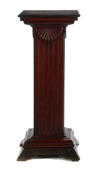 Appraisal: A mahogany pedestal height in width in depth in