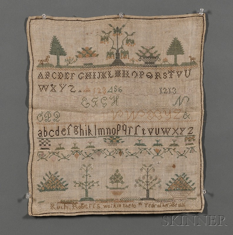 Appraisal: Needlework Sampler Ruth Roberts work in the th Year of