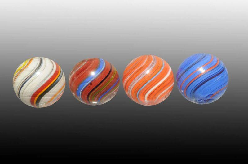 Appraisal: Lot of English Joseph Swirl Marbles Description Great colors Condition