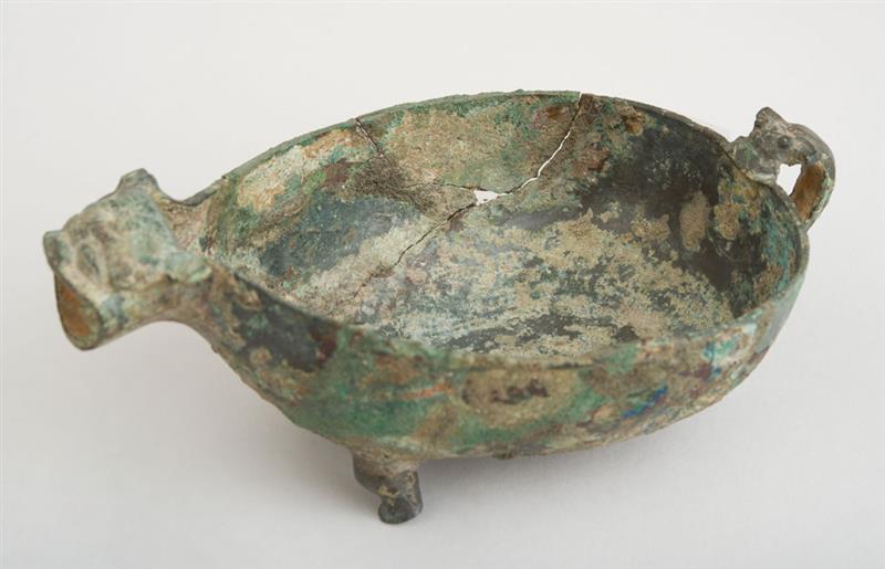 Appraisal: CHINESE ARCHAISTIC BRONZE YI VESSEL x x in Provenance Theron