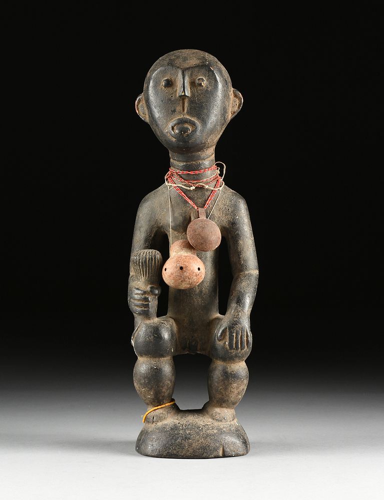 Appraisal: AN AFRICAN FANG PEOPLES WOOD ANCESTRAL RELIQUARY GUARDIAN FIGURE OKAK