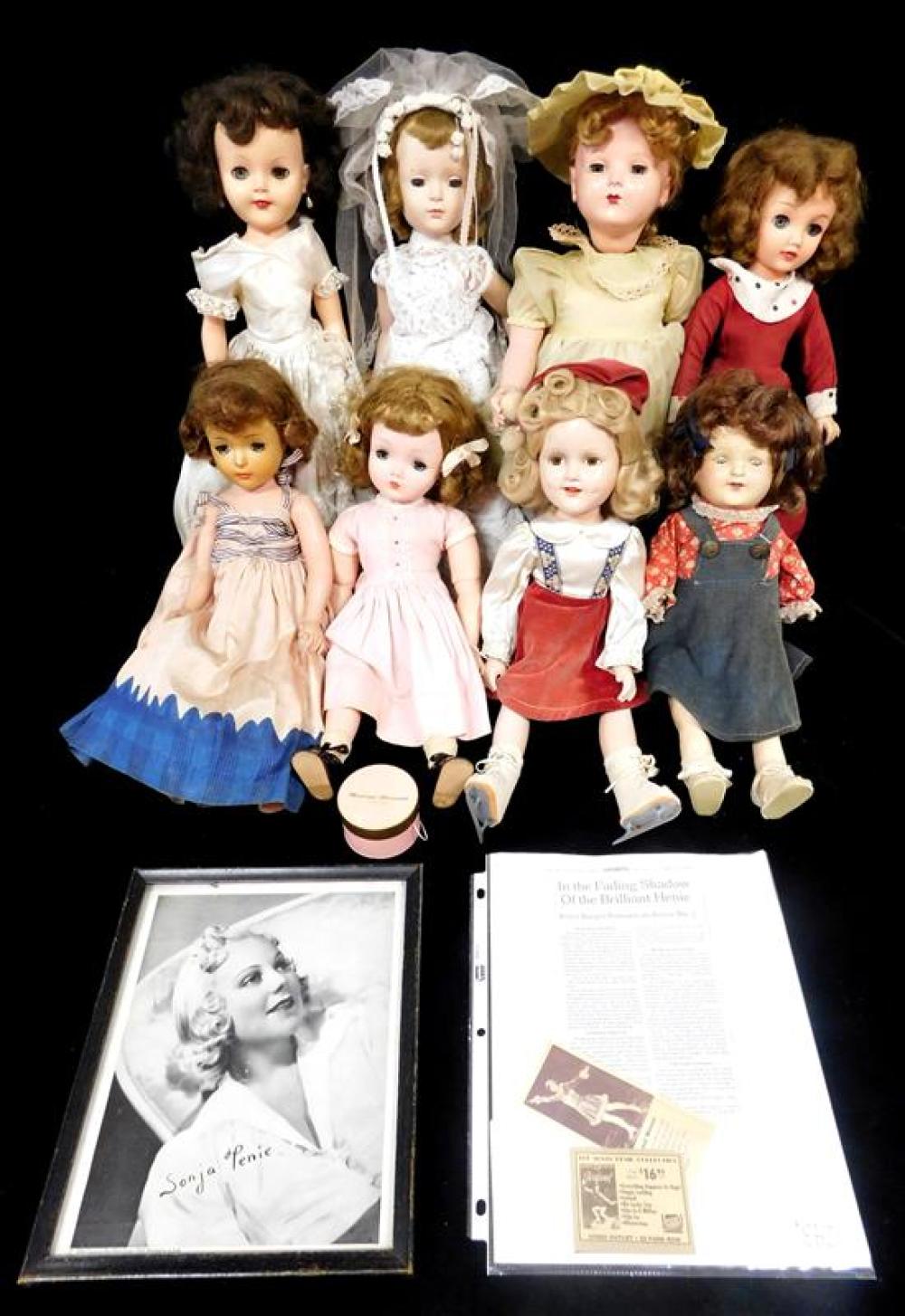 Appraisal: DOLLS Eight dolls including Wanda the Walking doll with wind-up