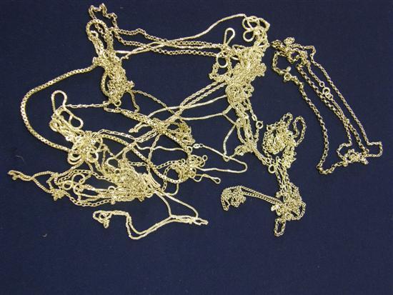 Appraisal: Twenty three silver and white metal necklaces most marked '