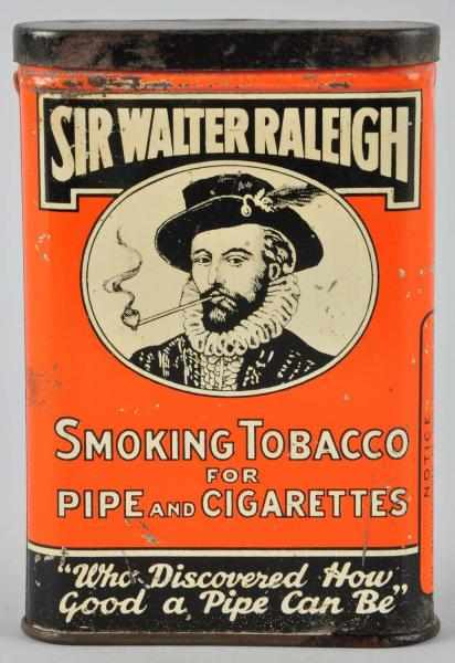 Appraisal: Sir Walter Raleigh Pocket Tobacco Tin Condition Very Good -