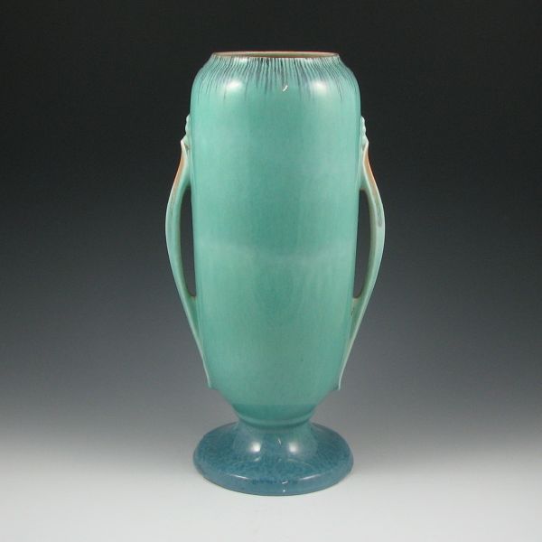 Appraisal: Roseville Orian - vase in blue and turquoise Marked with