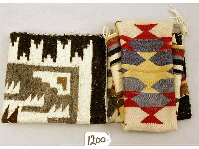 Appraisal: Pair Navajo hand woven textiles circa 's x x inches