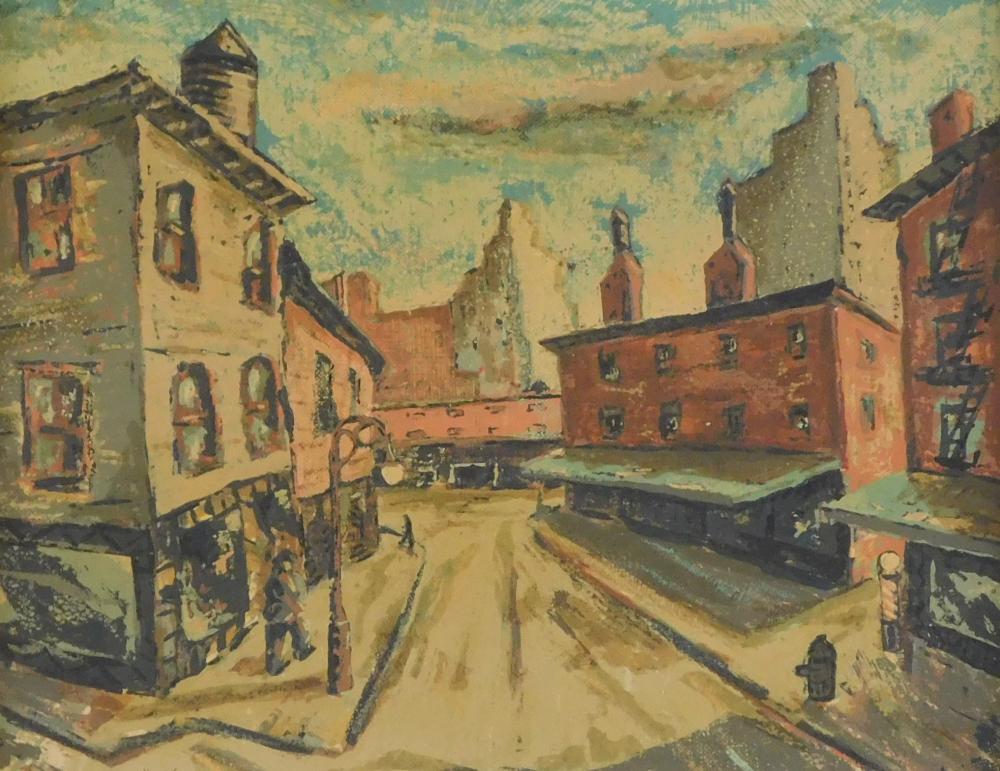 Appraisal: Harry Shoulberg American - New York Street serigraph silk screen