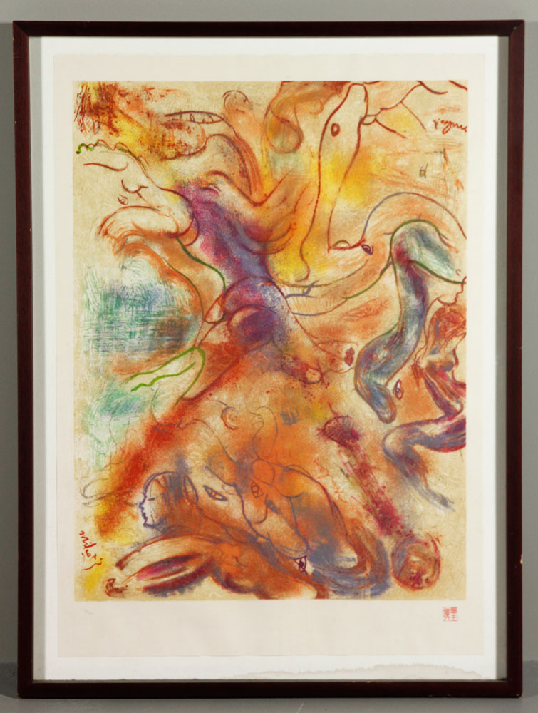 Appraisal: - Davis Seahorses Serigraph Miles Davis Seahorses hand-pulled serigraph printed