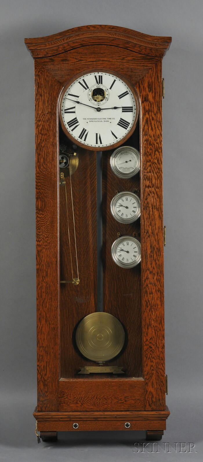 Appraisal: Standard Electric Time Company Oak Master Clock Springfield Massachusetts c