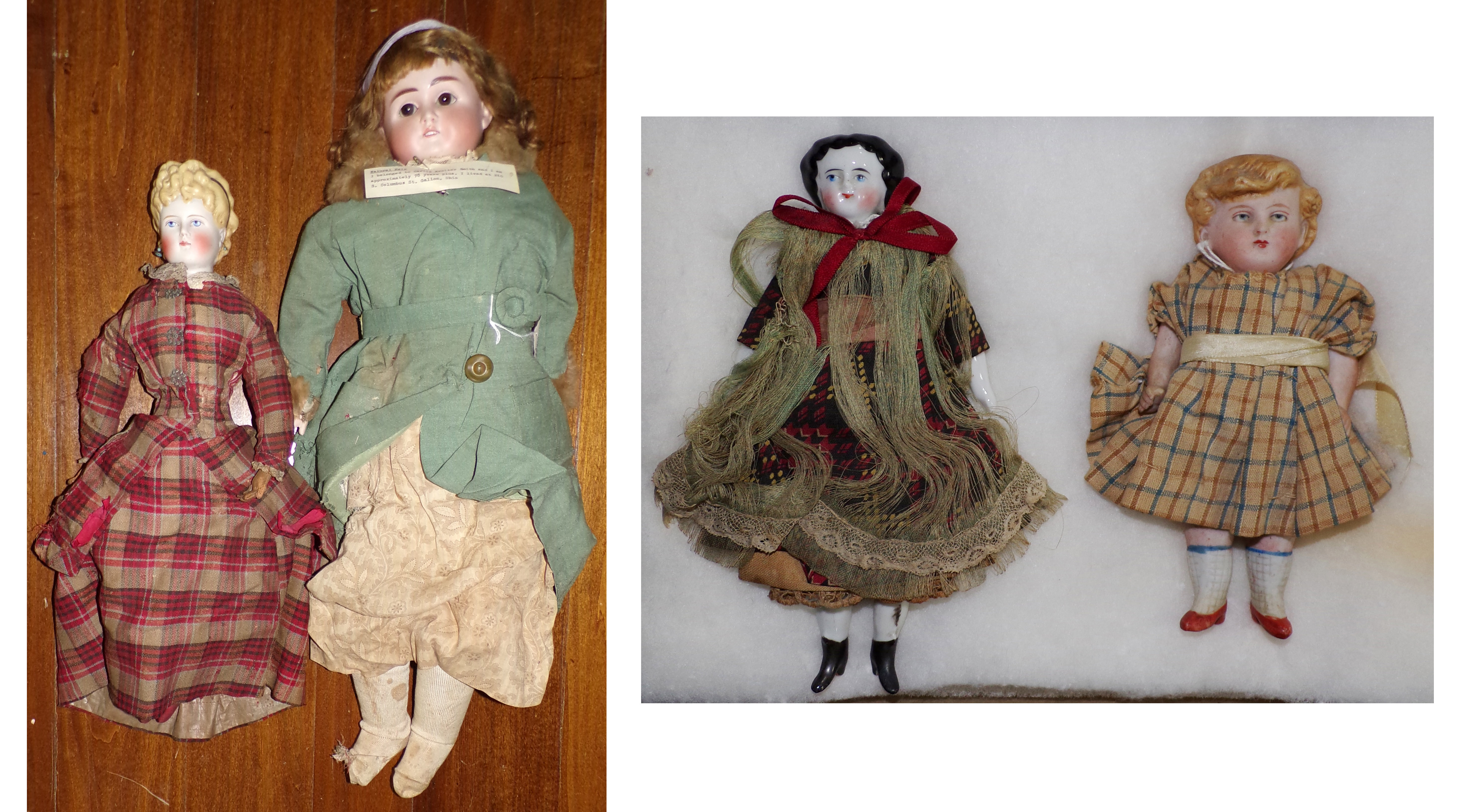 Appraisal: Dolls- with china head arms and legs ca ''h all