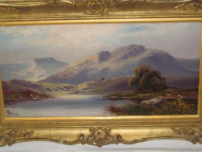 Appraisal: JOHN HENRY BOEL Scottish Loch Scenes signed pair and dated