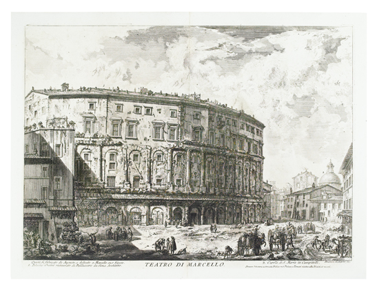 Appraisal: GIOVANNI B PIRANESI Teatro di Marcello Etching x mm x