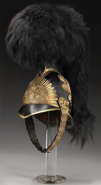 Appraisal: A rare British Pattern officer's helmet for the th Dragoon