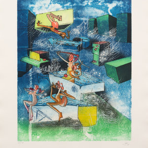 Appraisal: Roberto Matta Chilean - Entre en soi from Requiem pour