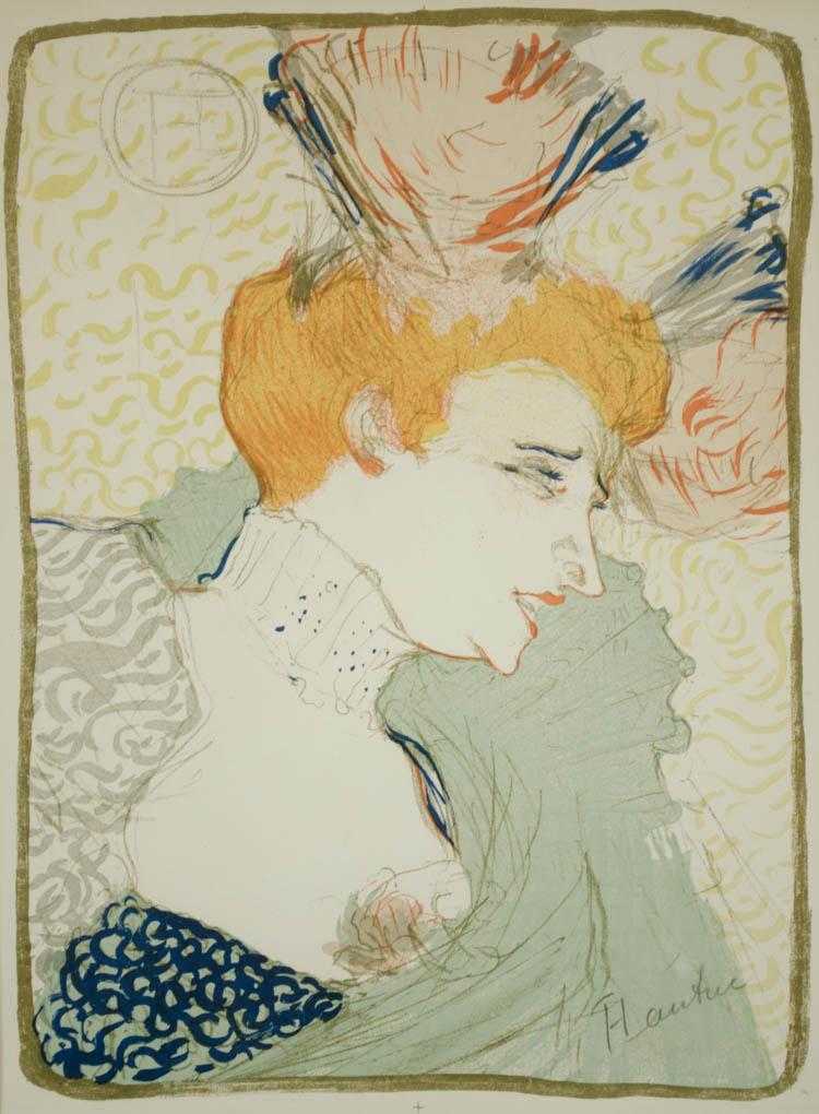 Appraisal: HENRI TOULOUSE-LAUTREC LITHOGRAPH France - Mademoiselle Marcelle Lender en buste