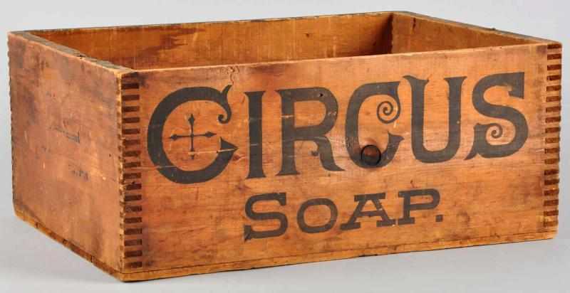 Appraisal: Wooden Circus Soap Crate Condition Excellent Size - x -