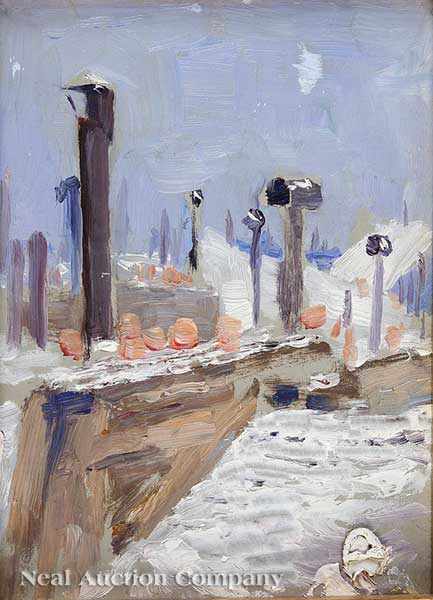 Appraisal: Robert Henri American - Paris Rooftops from My Studio Rue