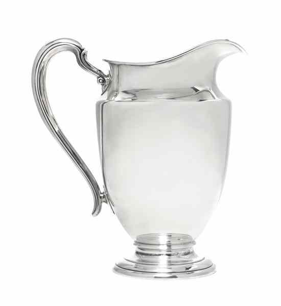 Appraisal: An American Sterling Silver Pitcher International Silver Co of baluster