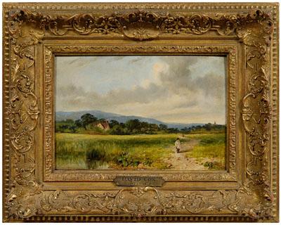 Appraisal: David Cox painting British - titled on label verso in