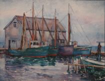 Appraisal: Isabelle Wengenroth American b Harbor Scene Watercolor on paper by