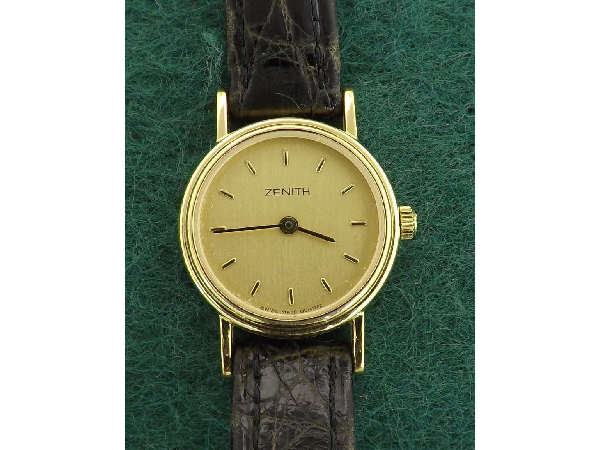 Appraisal: Zenith ct lady's wristwatch on a leather strap case ref