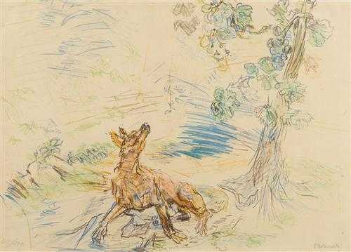 Appraisal: KOKOSCHKA OSKAR Poechlarn - Montreux The fox and the sour