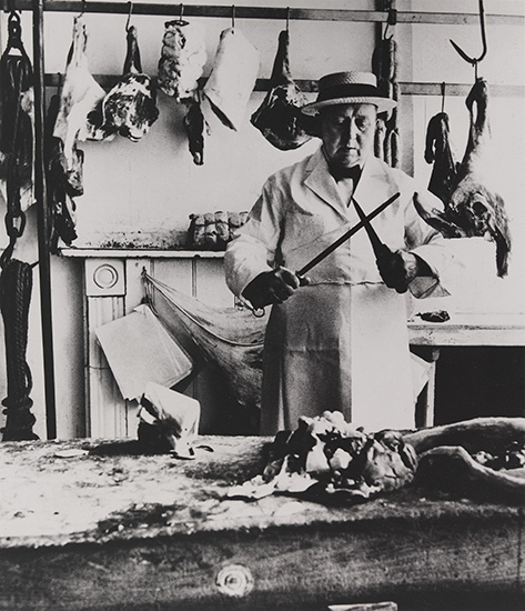 Appraisal: BRANDT BILL - Butcher at Notting Hill Gate Silver print