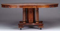 Appraisal: FINE OAK GOTHIC STYLE VICTORIAN BANQUET TABLE The round split