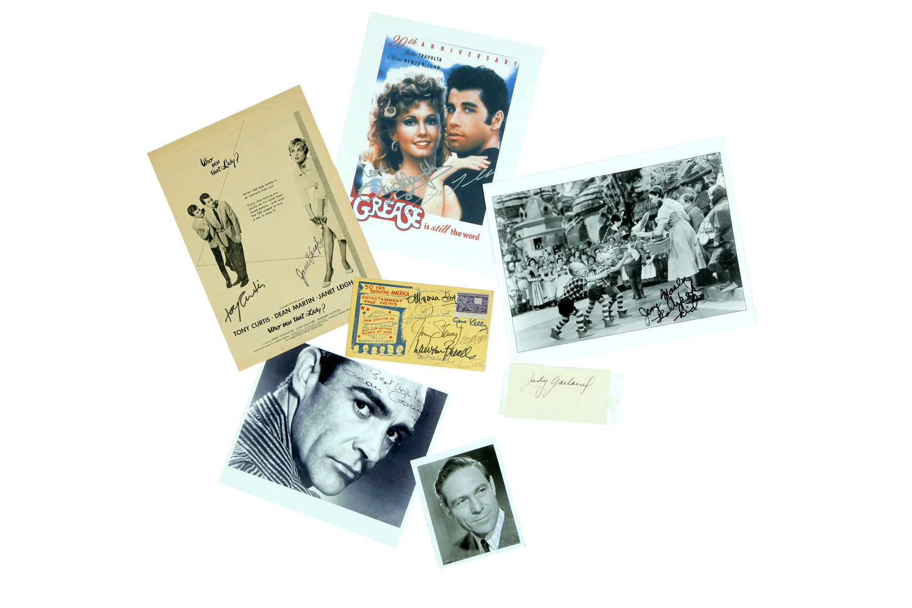 Appraisal: COLLECTION OF AUTOGRAPHS Twentieth century Collection includes Burt Mustin Tony