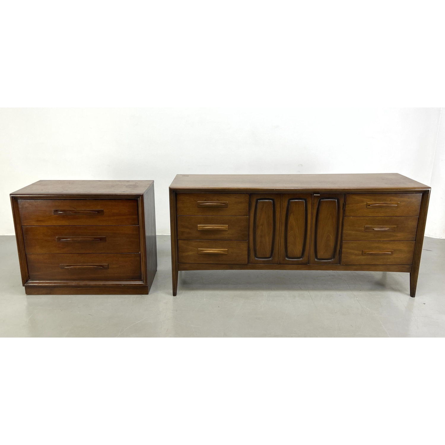 Appraisal: pcs Broyhill Emphasis Credenza Bachelors Chest with drawers American Modern