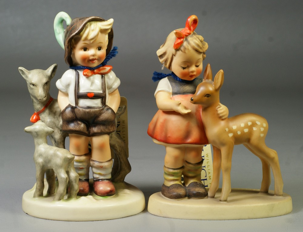 Appraisal: Goebel Hummel Figurines Friends No TMK- Little Goat Herder small