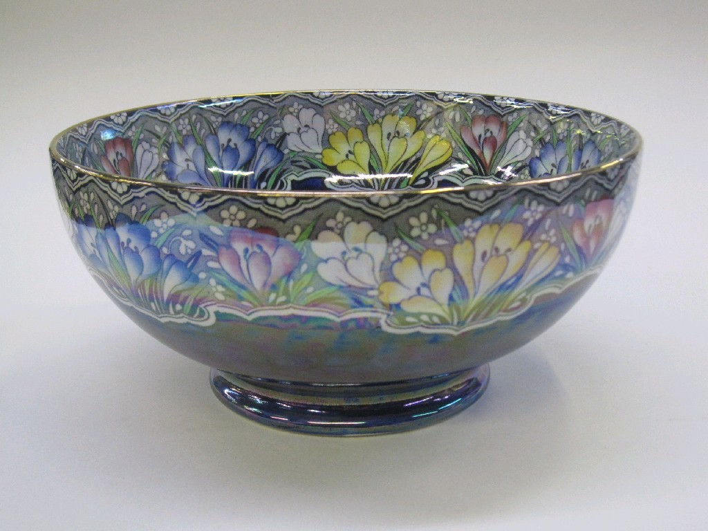 Appraisal: Maling crocus pattern circular bowl no