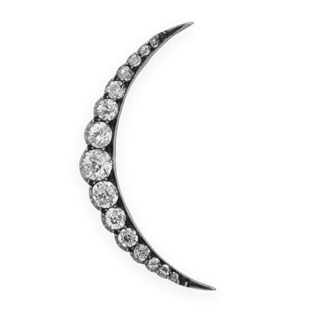 Appraisal: Antique Diamond Crescent Brooch Estimate -