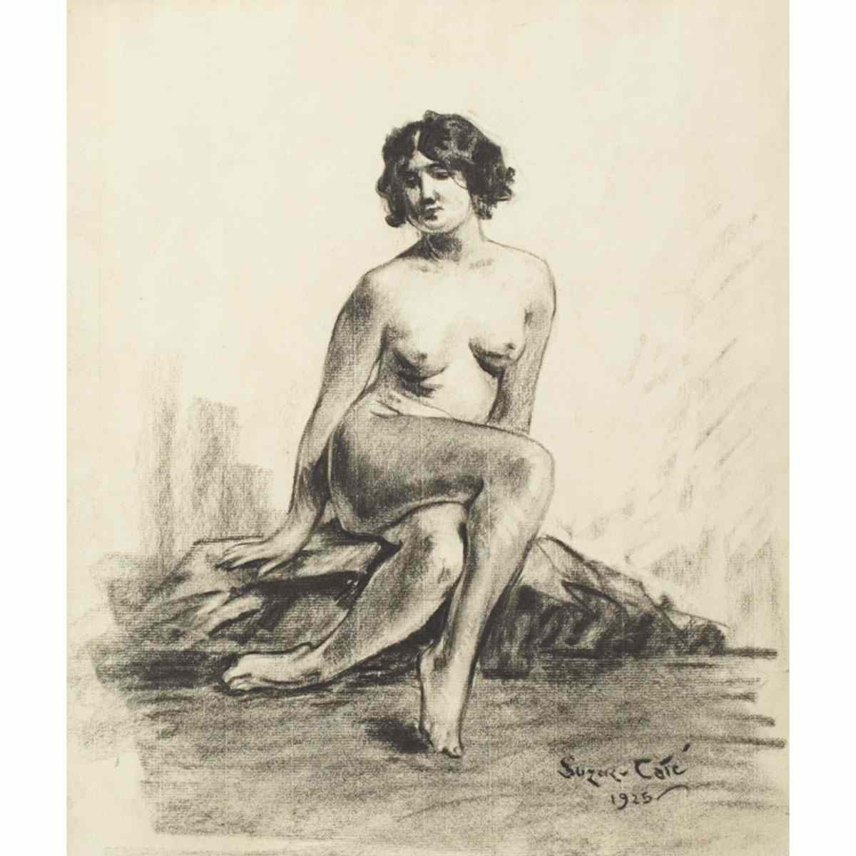 Appraisal: MARC-AURELE DE FOY SUZOR-COTE R C A SEATED NUDE Medium