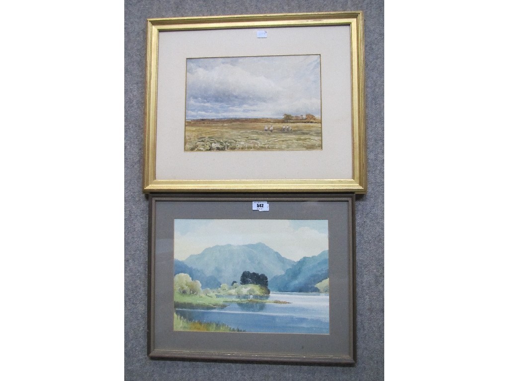 Appraisal: E GRIG HALL Watercolour 'Grasmere Early October' signed recto and